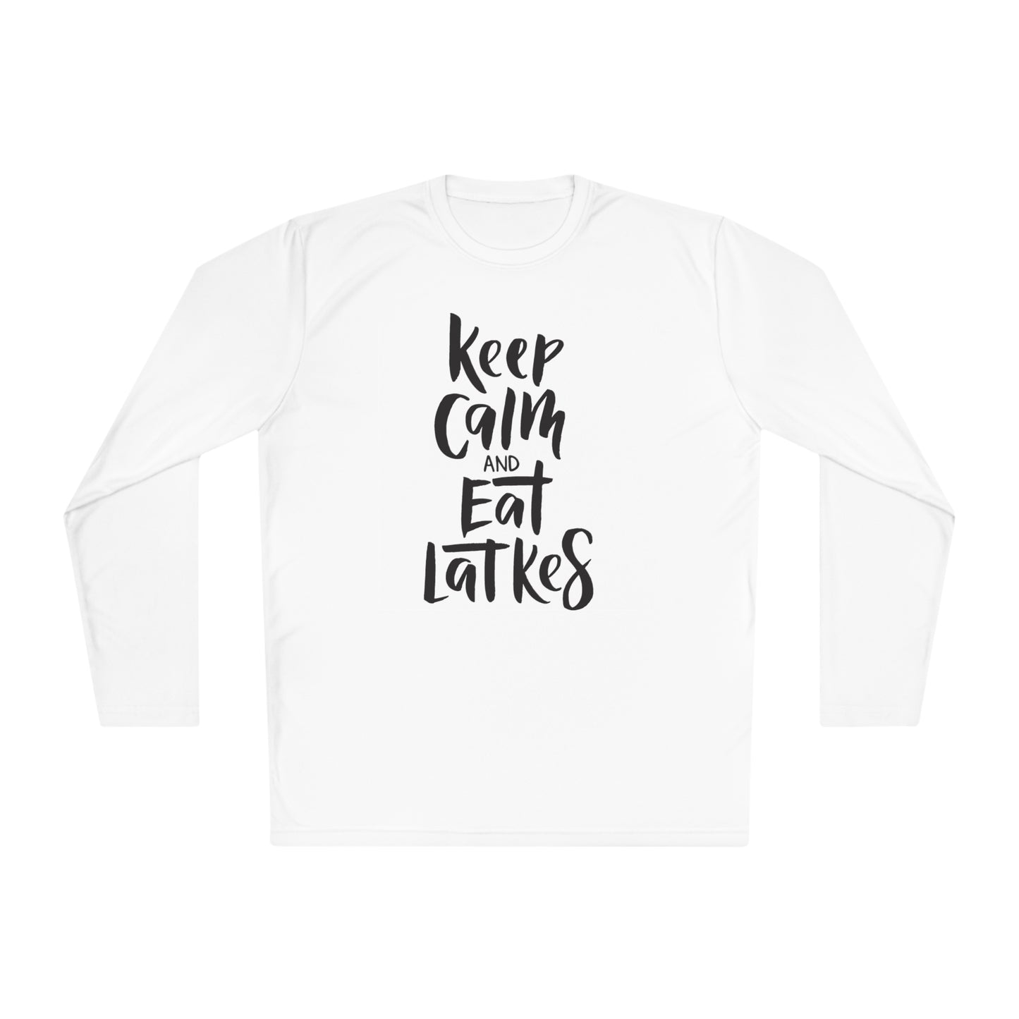 Keep Calm & Eat Latkes Adult Long Sleeve Tee