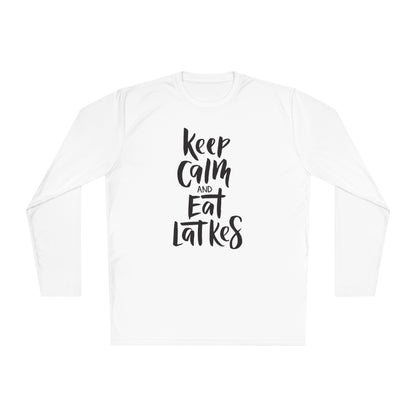 Keep Calm & Eat Latkes Adult Long Sleeve Tee