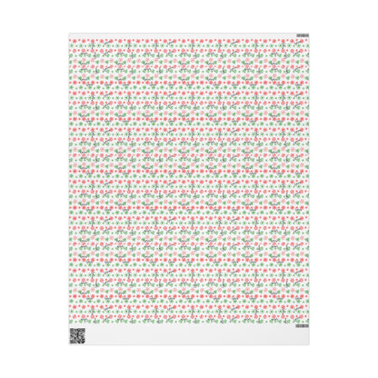 Red & Green Snowflakes Custom Name Wrapping Paper (Soren)