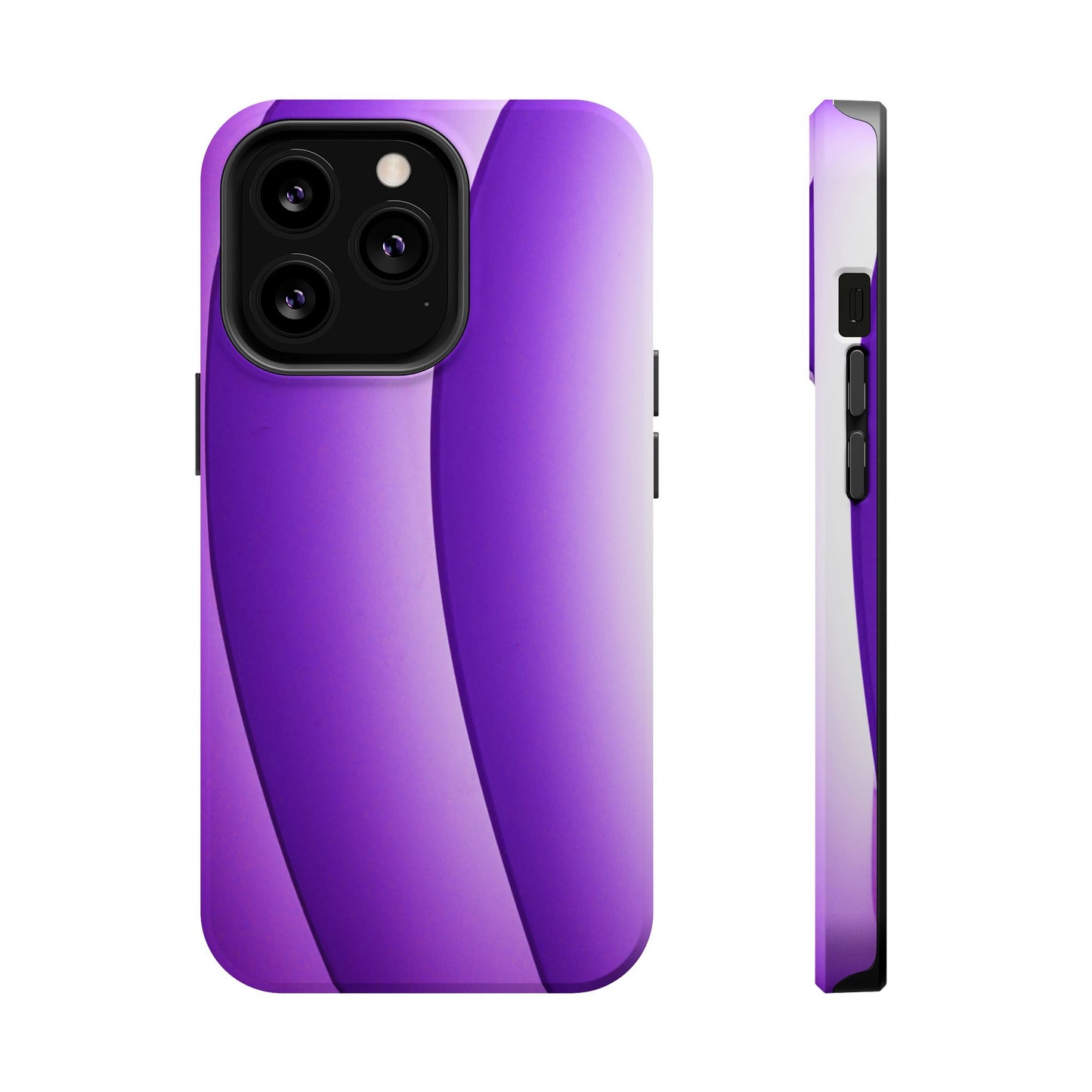 Purple Gradient Stripes MagSafe® Compatible Tough Case for iPhone
