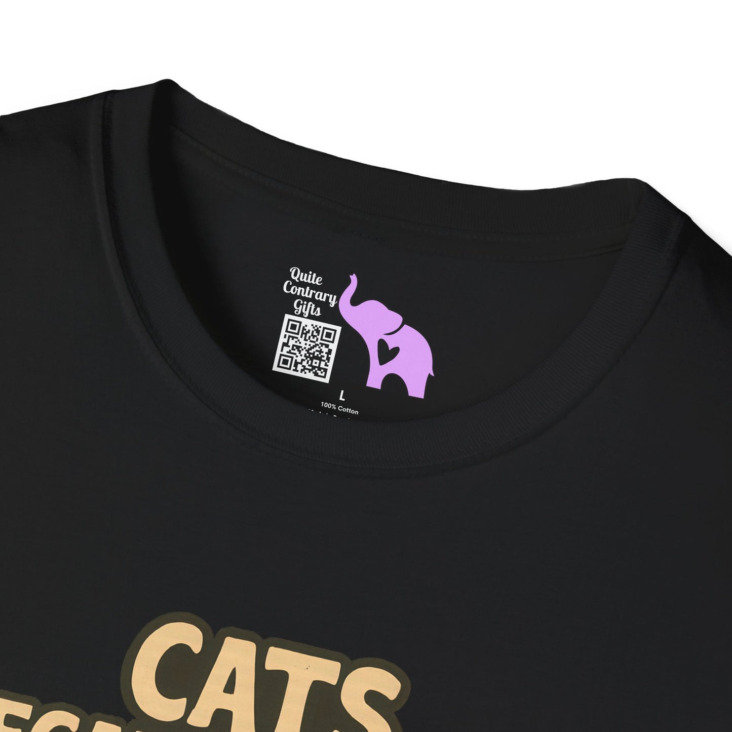 Cats, Because People Are Creepy (Halloween) Adult T-shirt