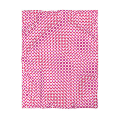 Rosy Star Garden Microfiber Duvet Cover