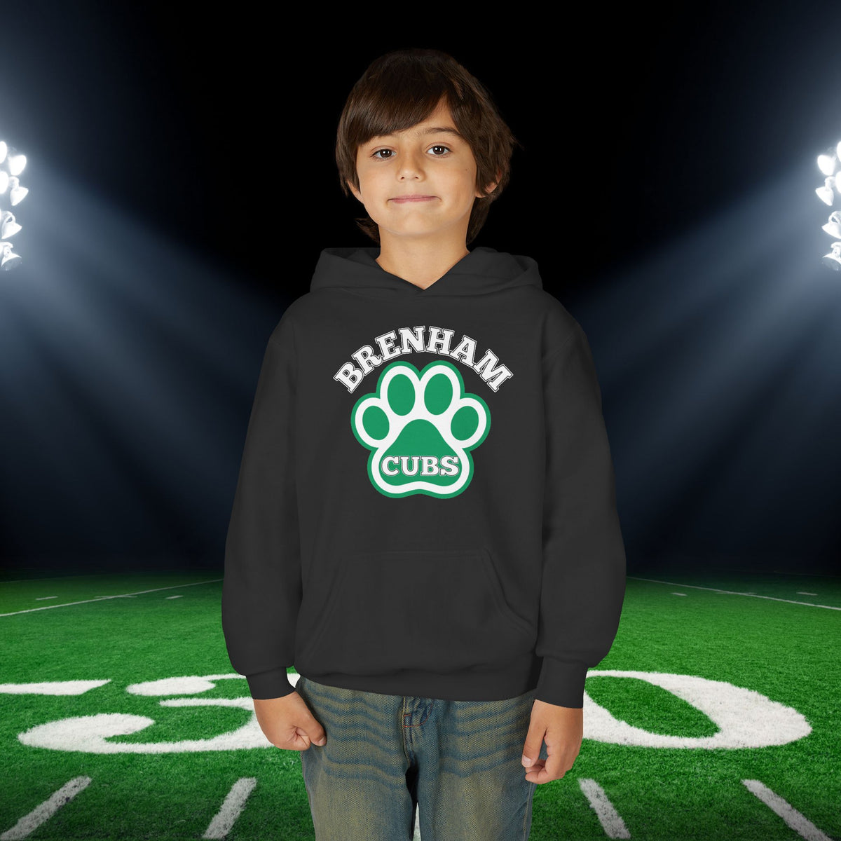 Brenham Paw Pride Youth Heavy Blend Hoodie