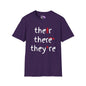 Their There They're Grammar Adult T-shirt