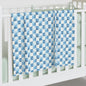 Cozy Blue Checkered Baby Swaddle Blanket