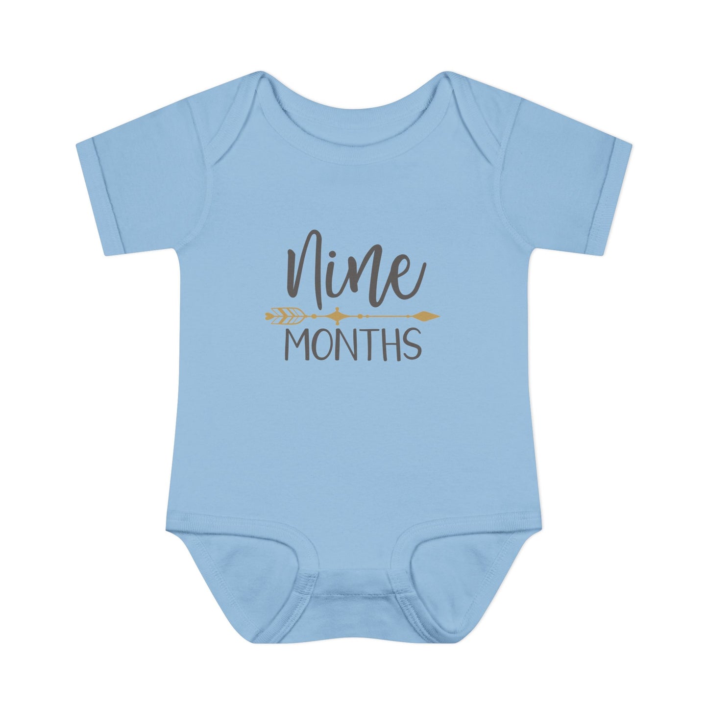 Golden Arrow Milestone Baby Bodysuit-Nine Months