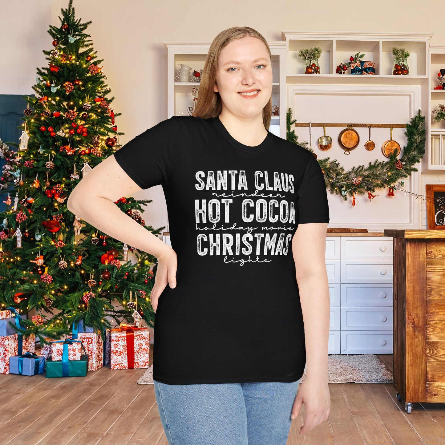 Santa Claus Hot Cocoa Chriatmas Adult T-shirt
