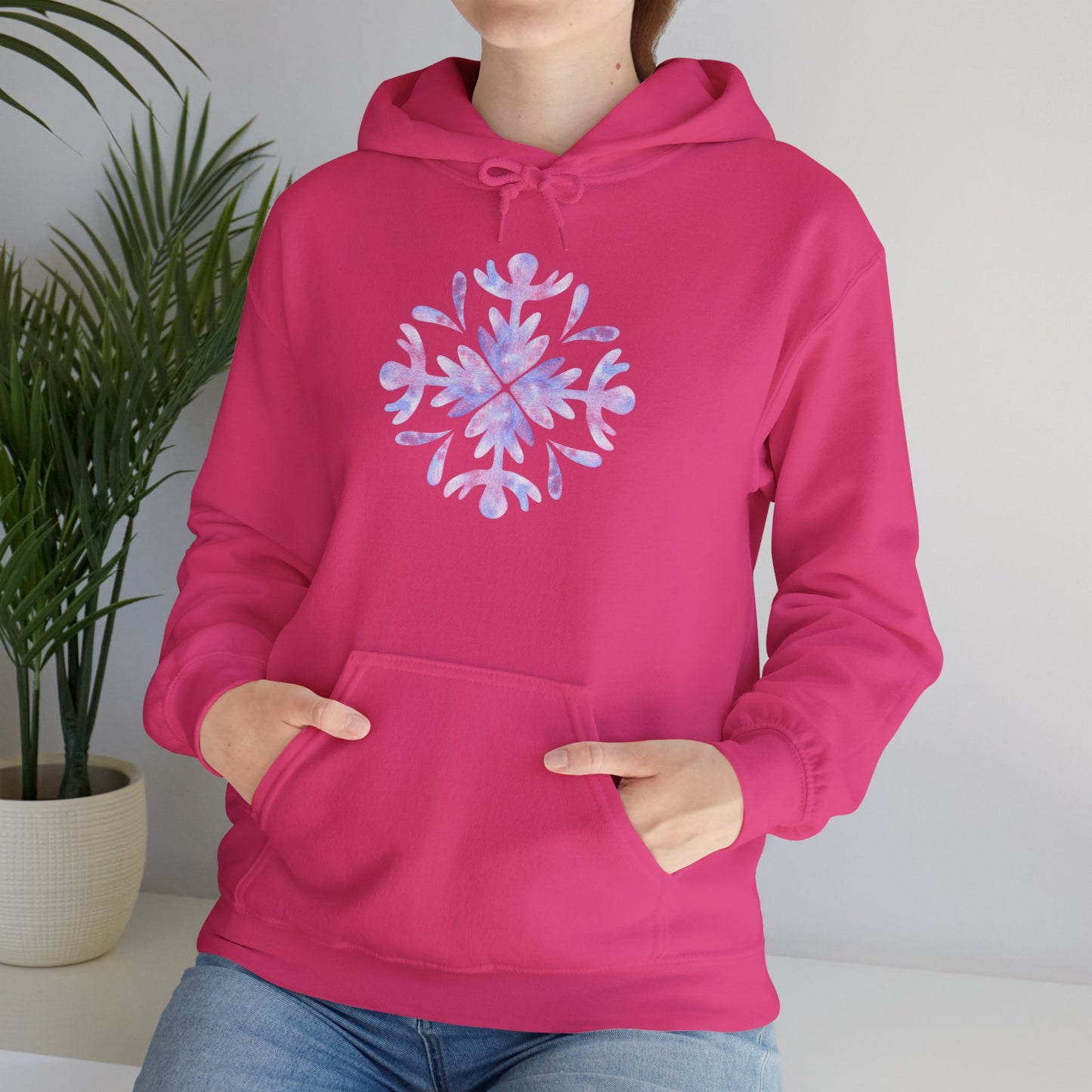 Large Snowflake 3 Adult Heavy Blend™ Hooded Sweatshirt