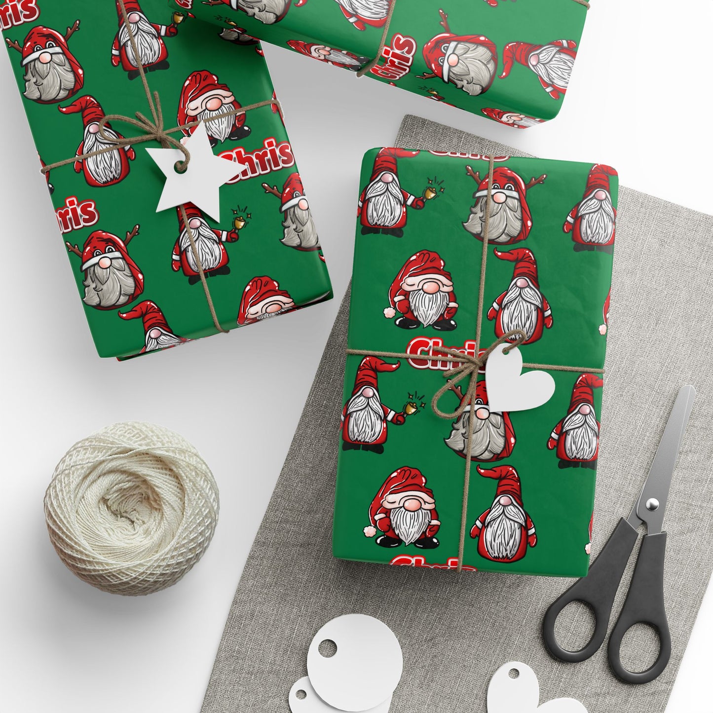 Santa Gnomes Custom Wrapping Paper (Chris)