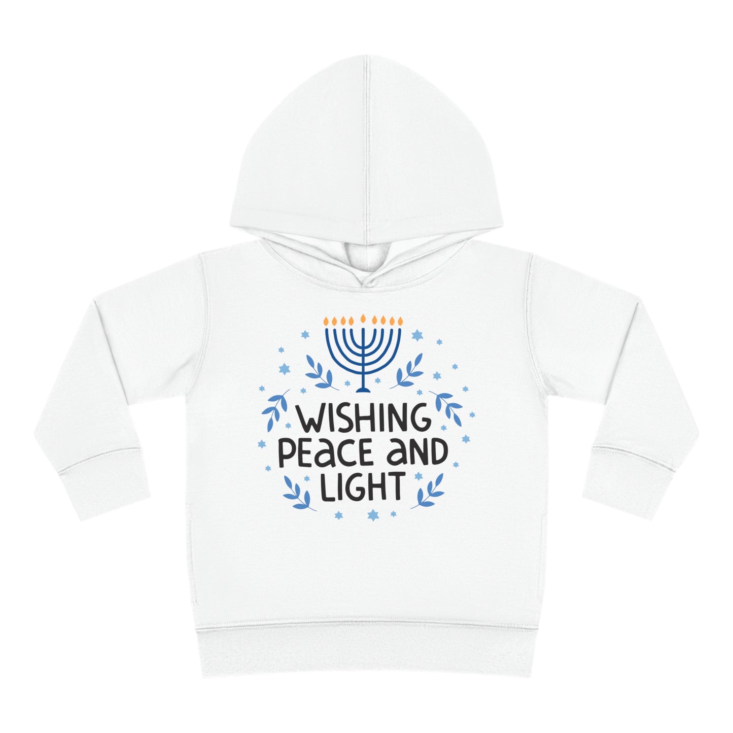 Hanukkah Wishing Peace & Light Toddler Pullover Fleece Hoodie