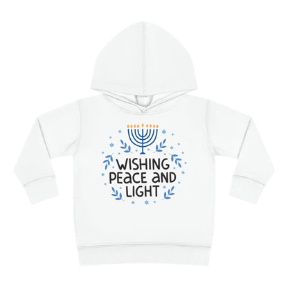 Hanukkah Wishing Peace & Light Toddler Pullover Fleece Hoodie