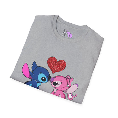 Stitch in Love 2 Adult T-shirt