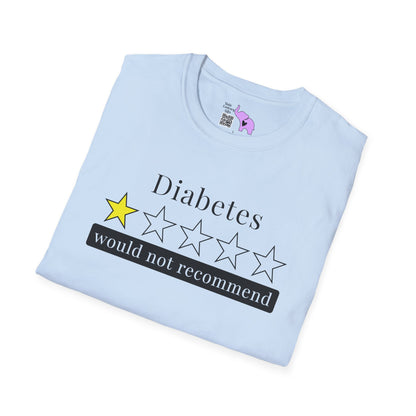 Diabetes 1 Star Would Not Recommend Adult T-shirt
