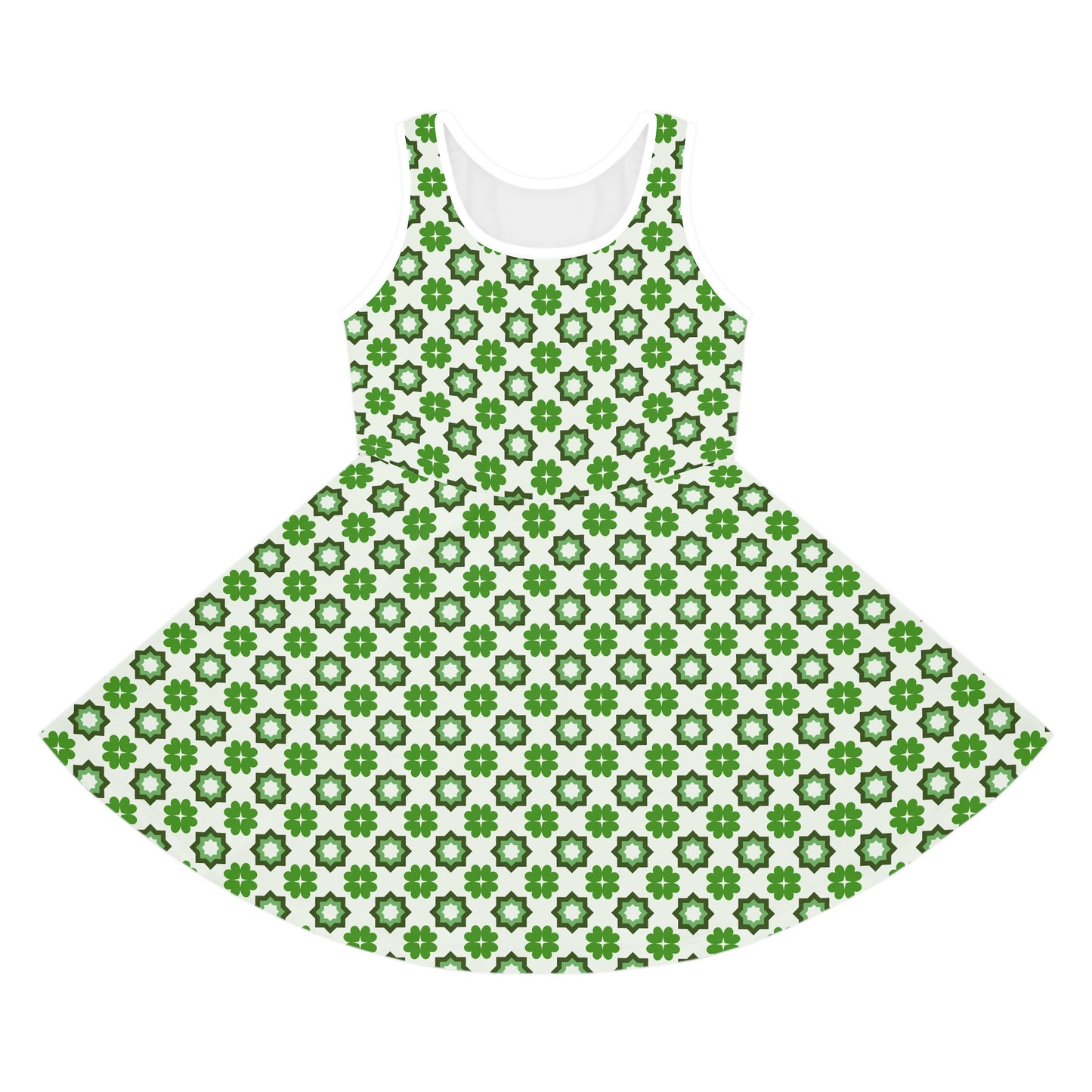 Emerald Star Garden Girls' Sleeveless Sundress