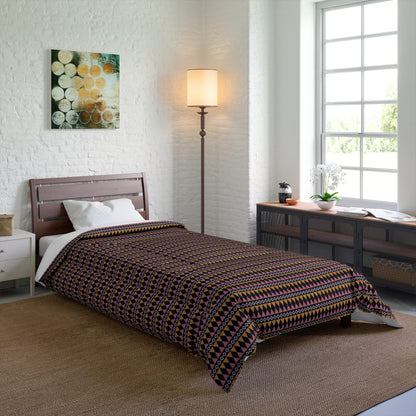 Midnight Clay Cairn Stripes Comforter