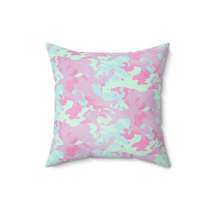 Berry Sorbet Camo Throw Pillow