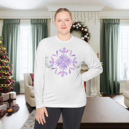 Large Snowflake 3 Adult Long Sleeve Tee