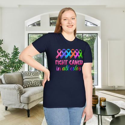 Fight Cancer in All Colors 4 Adult T-shirt