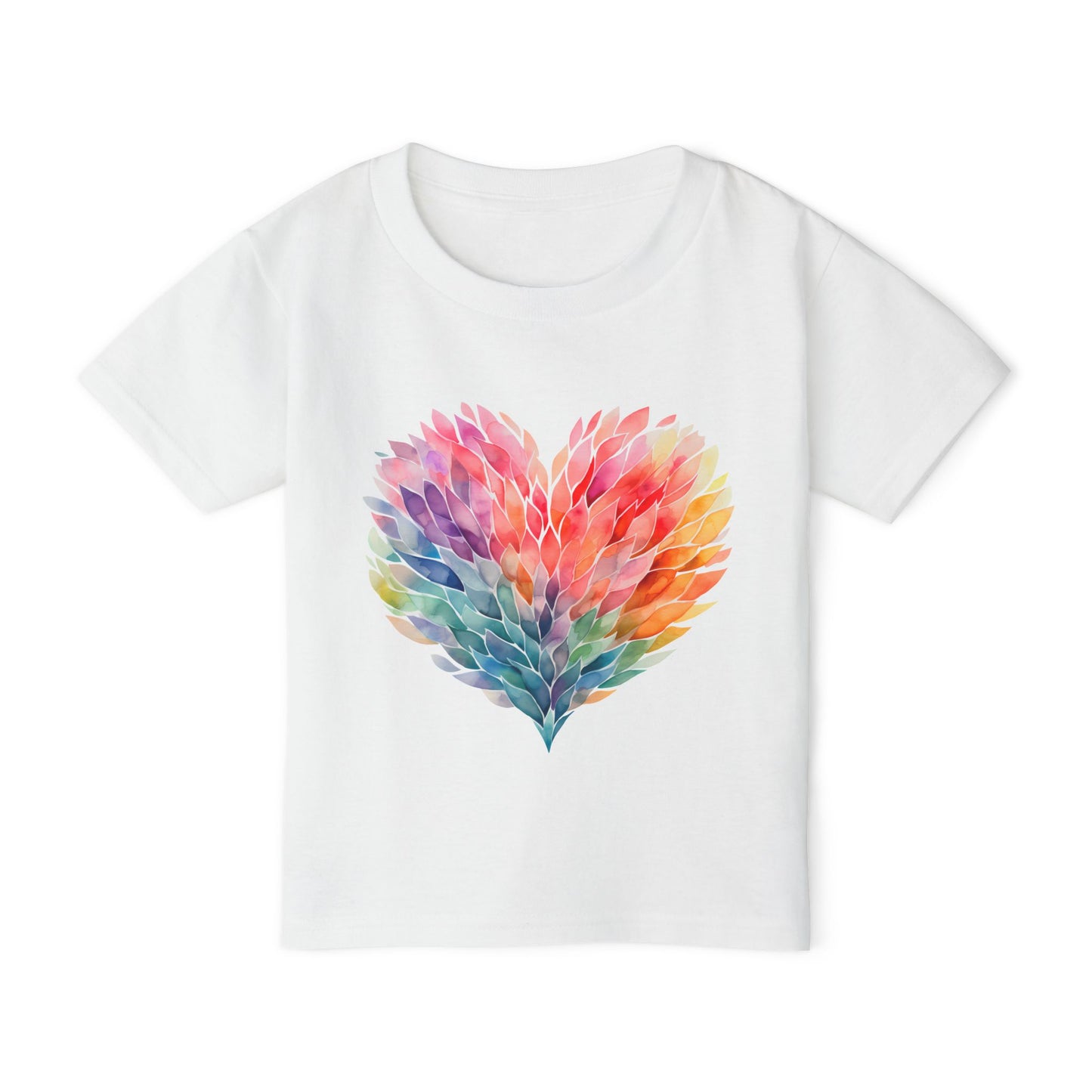 Feathery Heart Heavy Cotton™ Toddler T-shirt