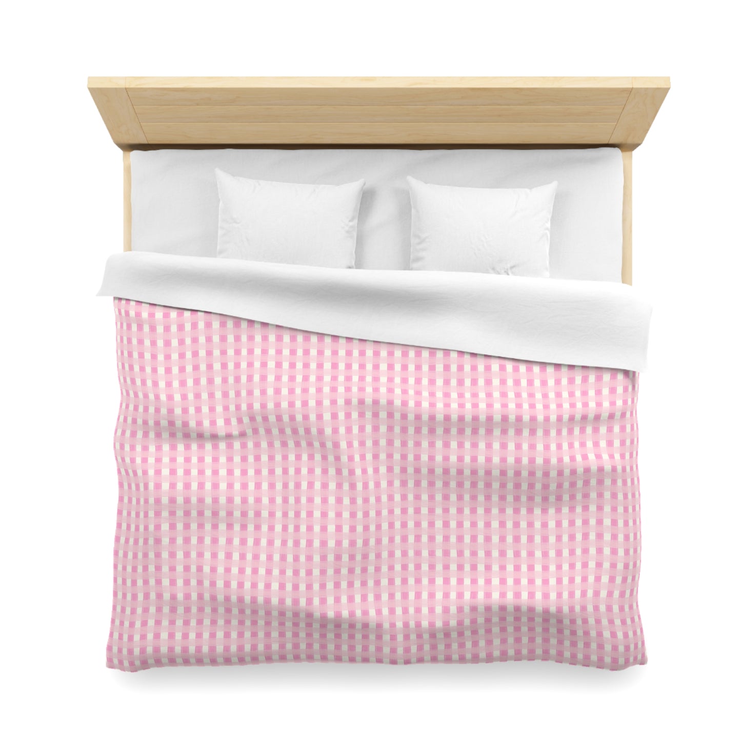 Dreamy Rose Gingham Microfiber Duvet Cover