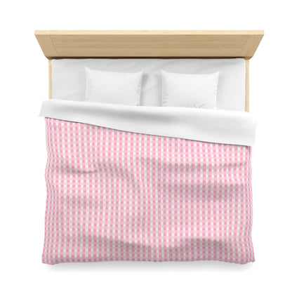Dreamy Rose Gingham Microfiber Duvet Cover