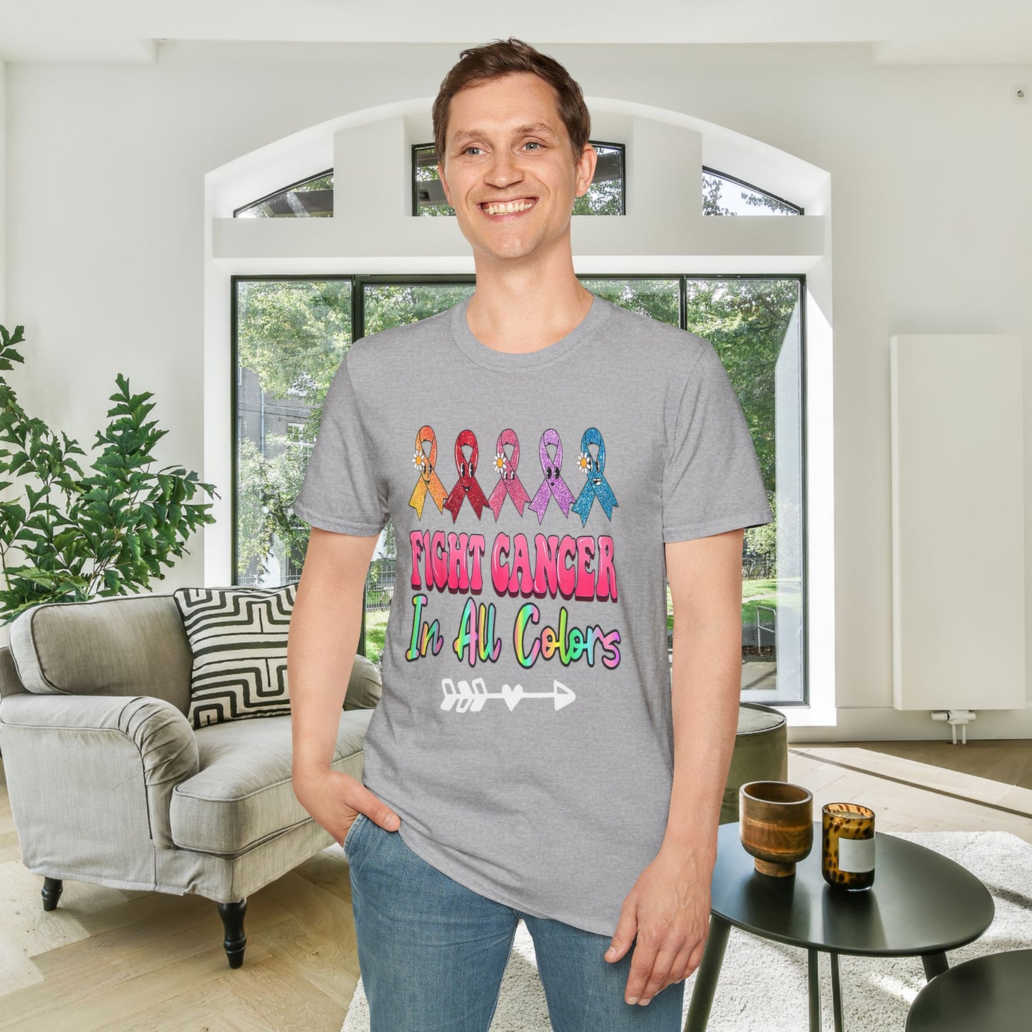 Fight Cancer in All Colors 1 Adult T-shirt