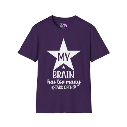 My Brain Has Too Many Tabs Open (Star) Adult T-shirt