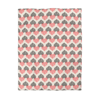 Rustic Hearts Microfiber Duvet Cover