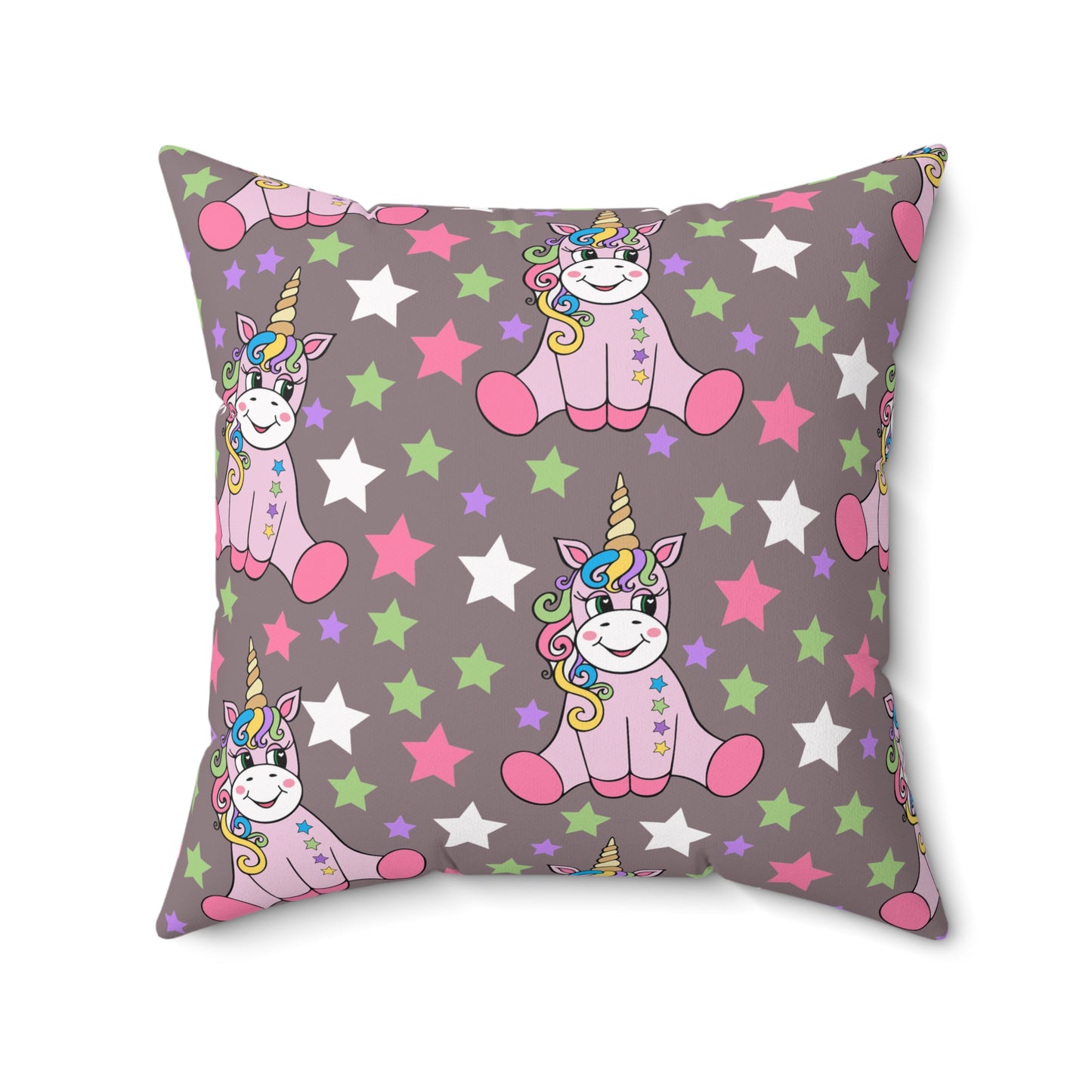 Stardust Unicorn Dreams Throw Pillow