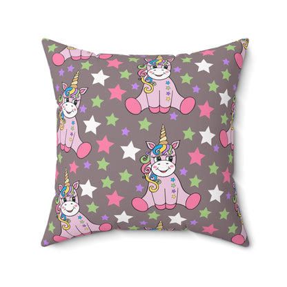 Stardust Unicorn Dreams Throw Pillow