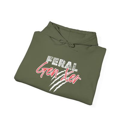 Feral Gen Xer w/Claws Heavy Blend™ Hooded Sweatshirt