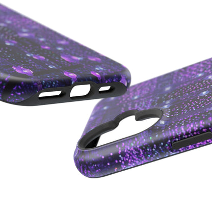 Purple Raindrops MagSafe® Compatible Tough Case for iPhone