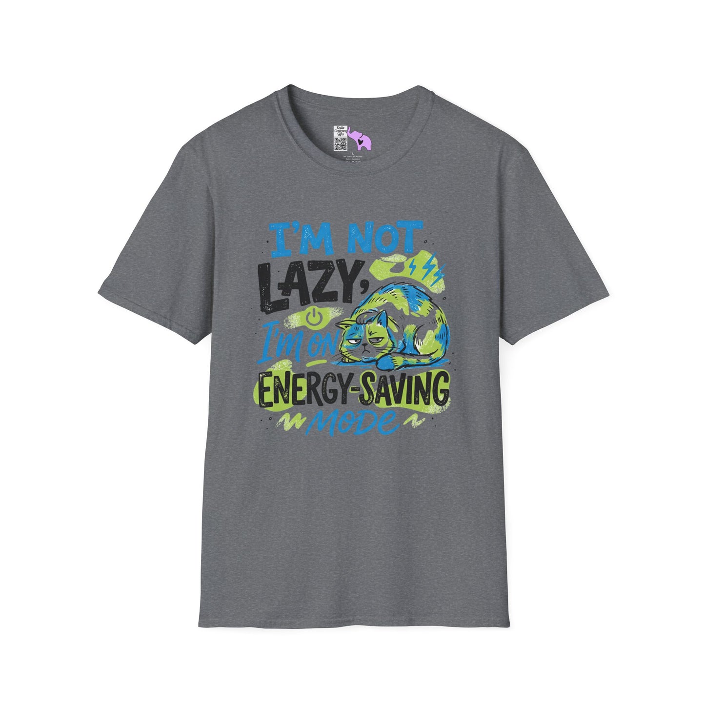 ""I'm Not Lazy, I'm On Energy Saving Mode (Cat) Adult T-shirt
