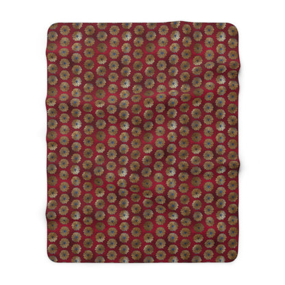 Majestic Crimson Daisies Basic Bedding Set