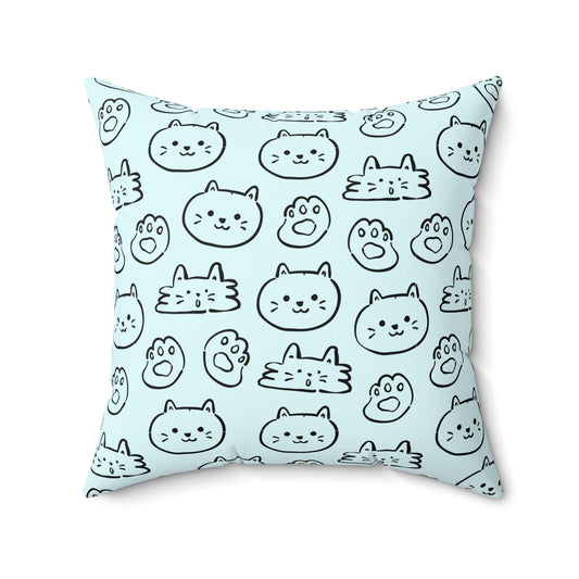 Cat Lovers Throw Pillow