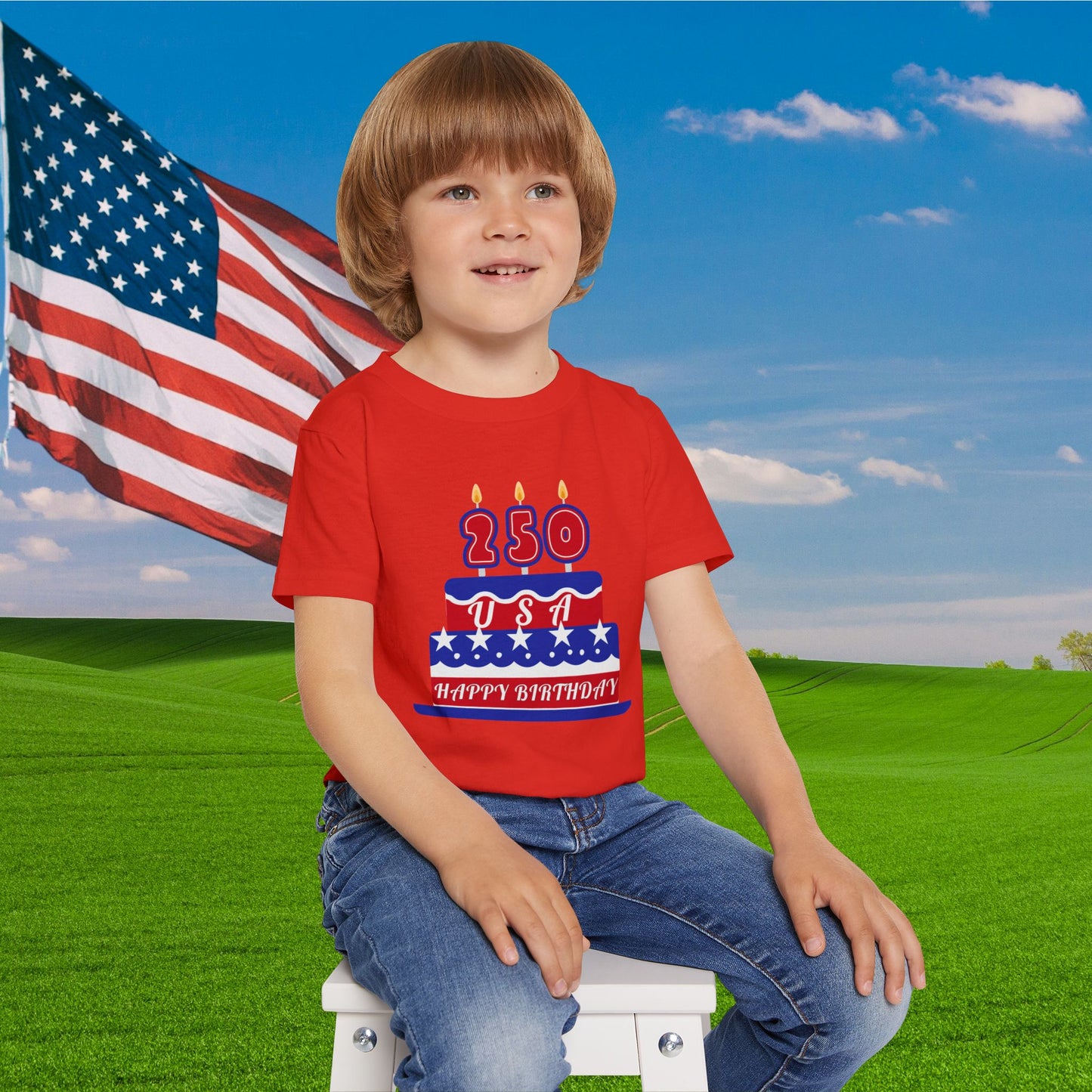 Happy Birthday USA Heavy Cotton™ Toddler T-shirt
