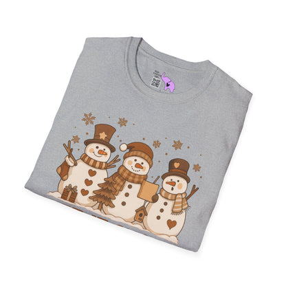 Let It Snow (Snowmen Trio) Adult T-shirt