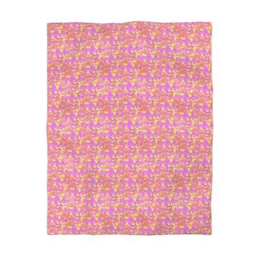 Sunset Sorbet Camo Microfiber Duvet Cover