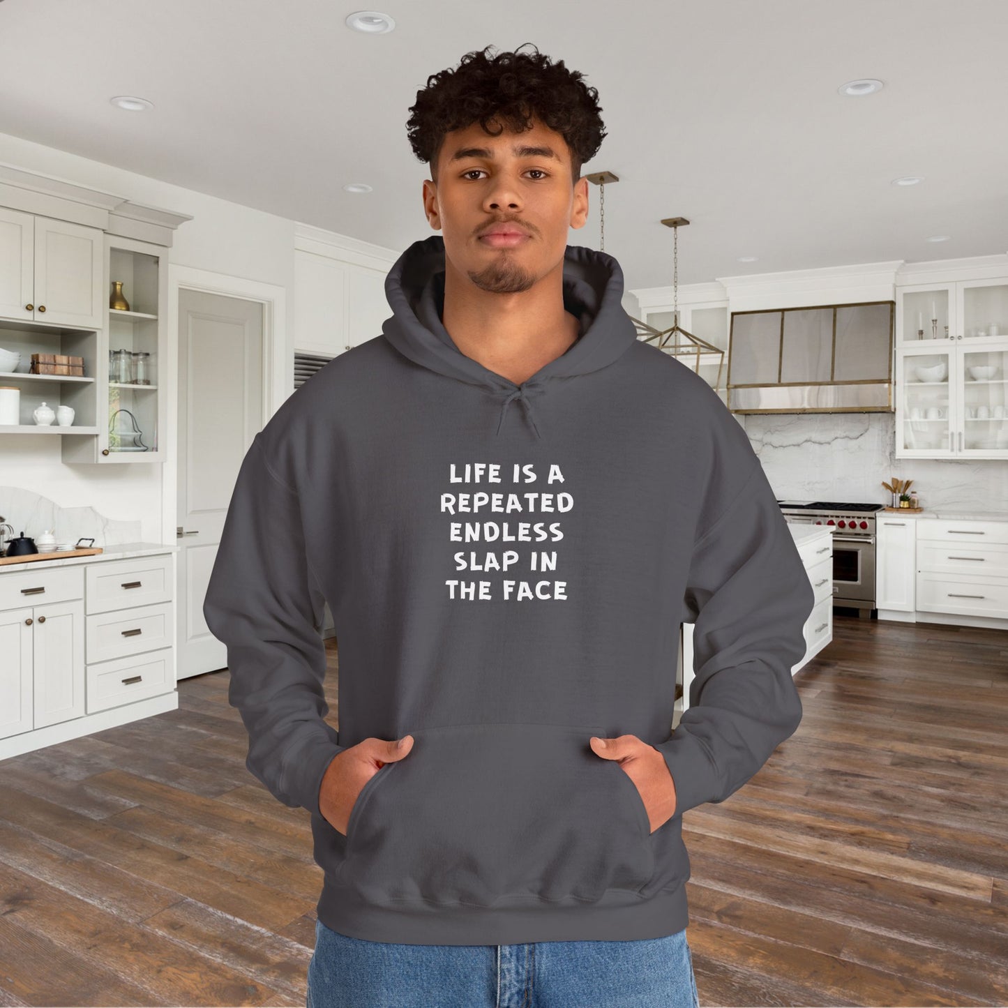 Life Is A Repeated Endless Slap In The Face Heavy Blend™ Hooded Sweatshirt