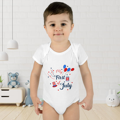 My First 4th of July 2 Baby Rib Bodysuit