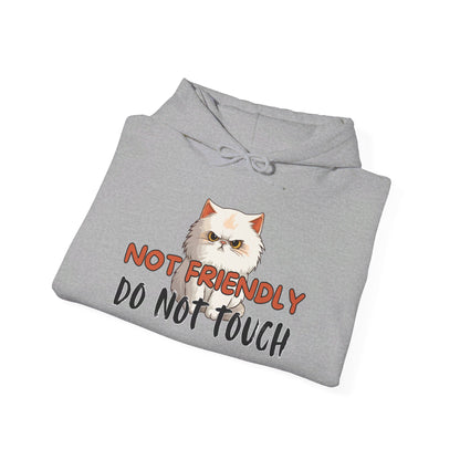 Not Friendly Do Not Touch Cat Heavy Blend™ Hooded Sweatshirt