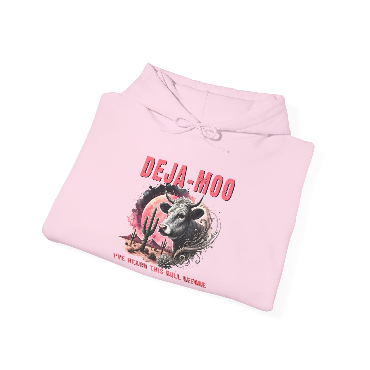 Deja Moo I've Heard This Bull Before Heavy Blend™ Hooded Sweatshirt