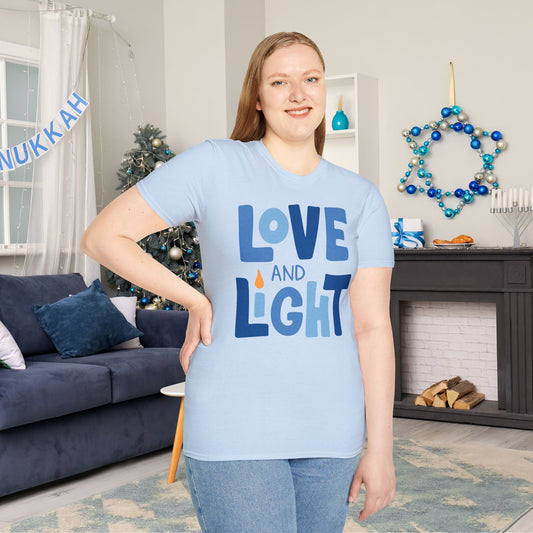 Hanukkah Love & Light 2 Adult T-shirt