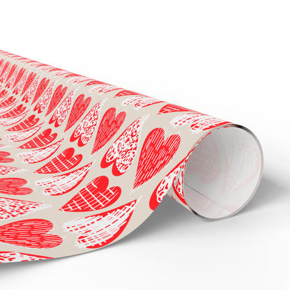 Doodle Hearts Wrapping Paper