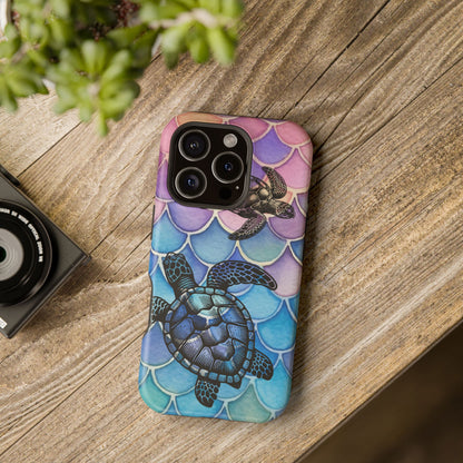 Sea Turtle Silhouette MagSafe® Compatible Tough Case for iPhone
