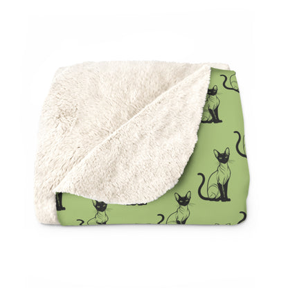 Siamese Charm – Sage Garden Fleece Blanket