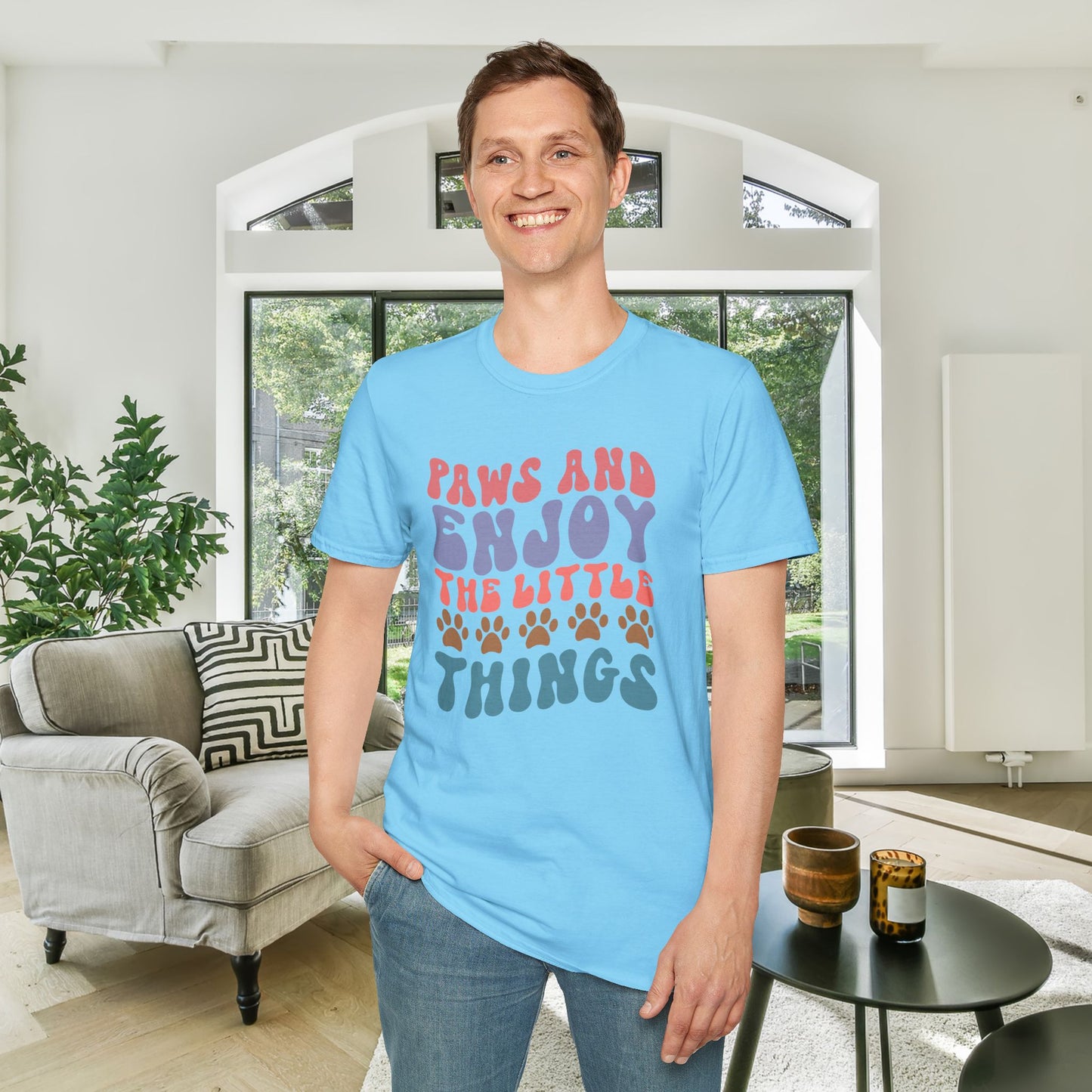 Paws And Enjoy The Little Things Adult T-shirt