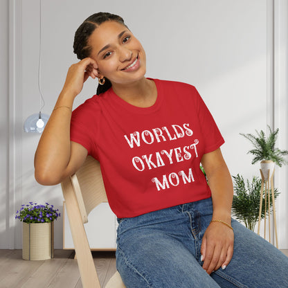 Worlds Okayest Mom Adult T-shirt