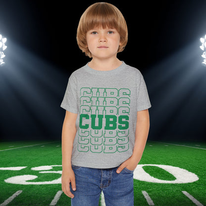 Cubs (Stacked) Heavy Cotton™ Toddler T-shirt