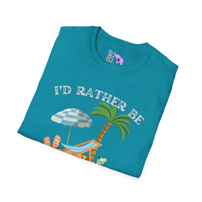 I'd Rather Be At The Beach Adult T-shirt